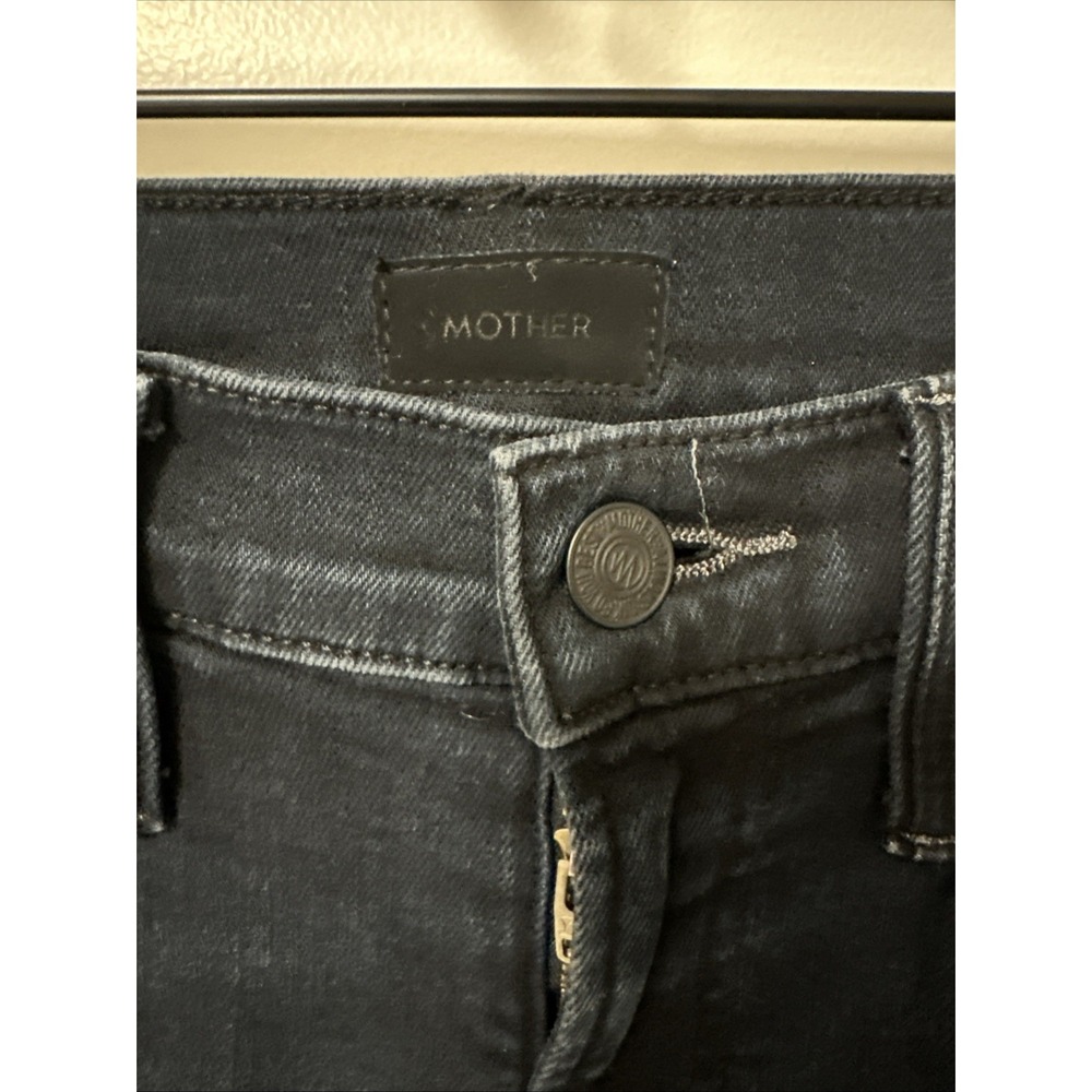 MOTHER Women Size 25 The Mid Rise Rider Ankle Jeans Night In Paris Very Dark - Picture 6 of 14